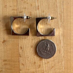 Squared earrings vintage retro unique E235